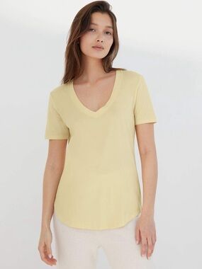 Aritzia Babaton Foundation V-Neck T-Shirt | Size Medium